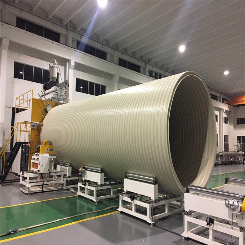 Linha de extrusão de tubo de enrolamento de parede oca de grande diâmetro HDPE