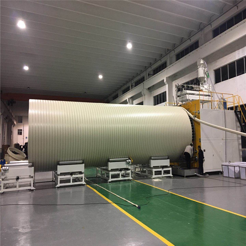 Linha de produção de tubo de drenagem de esgoto de grande diâmetro HDPE