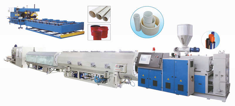 Linha de produção de tubos de drians de grande diâmetro de PVC